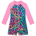 thumbnail image 1 of Girls Swimsuit With Matching Hairband UPF 50+ Long Sleeve Bathing Suit Zipper Beach Rashguard Swimwear Big Girls Two Piece Swimsuits Competitive Swimsuits for Girls Two Piece Guard 3 Short Girls Guard, 1 of 9