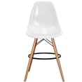 thumbnail image 1 of Tabouret Eames style Eiffel Wood 26 " Blanc brillant, 1 of 1