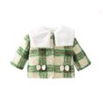 thumbnail image 2 of uublik Girls Jacket Button Down Lapel Fleece Jacket with Pockets Fall Winter Outwear Green, Size 1-6 Years, 2 of 4