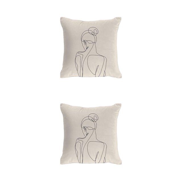 kurtrusly Easy-to-Clean Throw Pillows Cover Fit For Any Room Various Colors Polyester Cushion Cover Pillow Cover Soft Durable W0134-1 2Set