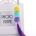 thumbnail image 4 of Pom Pom Keychain Handmade Bohemian Pompom Tassel Charm Handbag Charm for Women, 4 of 10