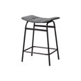 thumbnail image 1 of Monarch Specialties Barstool, Counter Height, Set Of 2, Kitchen, Black Leather Look, Black Metal, Contemporary, Modern, 1 of 3