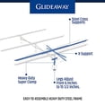 thumbnail image 2 of Glideaway X-Support Bed Frame Support System, GS-3 XS Model - 3 Cross Rails and 3 Legs - Strong Center Support Base for Full, Queen and King Mattress, Box Springs, and Bed Foundations, 2 of 6