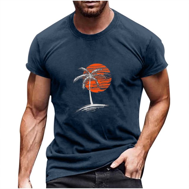 Birdeem T-Shirt à Manches Courtes pour Hommes, Col Rond, Impression Numérique 3D, Chandail D\'entraînement Physique