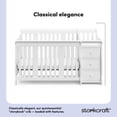 thumbnail image 4 of Lit de Bébé 5-en-1 avec Table à Langer Attachée Portofino de Storkcraft, Blanc, 4 of 16