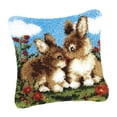 thumbnail image 1 of Abbracc DIY Latch Hook Throw Pillow for Embroidery Carpet Rabbits, 1 of 9
