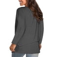 thumbnail image 3 of Long Sleeve Tops for Women Solid Color Casual Crew Neck T Shirts Fall Winter Basic Tees, 3 of 6
