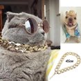 thumbnail image 3 of Cuban Link Thick Golden Chain Dog Cat Pets Safety Collar, 3 of 9