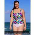 thumbnail image 2 of RELLECIGA Women's Bandeau Ruched Tankini Top Swimsuits, 2 of 10