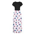 thumbnail image 4 of QIPOPIQ Robes pour Femmes avec Poches Manches Courtes Tendance Imprimé Fête de l'Indépendance Robe d'Été Vacances Longue Robe Offres 2023, 4 of 7