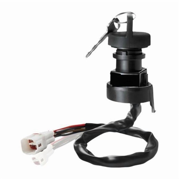 harayaa Interrupteur de Démarrage de Moto avec 2 Touches, Interrupteur d'Allumage, Clé de Remplacement 4BD-82510-11-00 pour Accessoires de VTT, Remplace Directement les Pièces, Facile à Installer, Stable, 5 Pcs