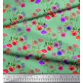 thumbnail image 1 of Soimoi Rayon Fabric Leaves & Rose Floral Decor Fabric Printed Yard 42 Inch Wide, 1 of 3