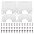 thumbnail image 1 of Unique Bargains 10 Set Cabinet Hinge Repair Plate with Mounting Screws, Stainless Steel Hinge Repair Brackets Kit Silver, 1 of 5