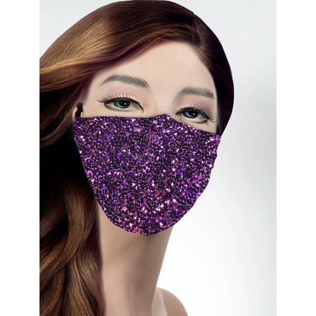 Sexy Sequins Ladies Hi Fashion Designer 90210 Face Mask