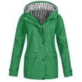 thumbnail image 1 of iHPH7 Manteau de Pluie Long de Mode Automnale Femme Manteau de Randonnée Femme Manteaux d'Automne Manteau d'Extérieur pour Femme Manteau de Pluie Léger Femme Imperméable Manteau de Pluie Femme Vert m, 1 of 4