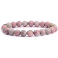 thumbnail image 1 of Bracelet Extensible Unisexe en Perles Rondes 8 mm en Tourmaline Rose Naturelle, 1 of 2