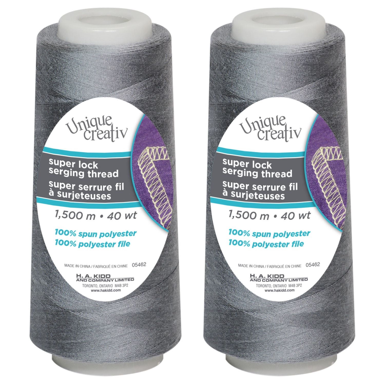 UNIQUE CREATIV TRULOCK 40 wt polyester fil de surjet 1500 m (1640 yd) Cone