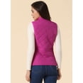 thumbnail image 4 of INSPIRE CHIC Gilet Léger Matelassé à Col Montant pour Femme avec Fermeture Éclair, 4 of 6