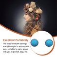 thumbnail image 4 of 12mm Druzy Ear Studs Étoiles Boucles d'Oreilles Stylisant Rond Forme Robuste Étoiles Inoxydable Eardrop Bohème Percé Bijoux Élégants pour les Femmes Filles Type11 11, 4 of 7