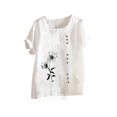 thumbnail image 2 of Babysbule Hauts pour Femmes Liquidation Mode Femmes Été Ample Imprimé T-Shirt à Col Rond Manches Courtes Blouse Décontractée Hauts, 2 of 3