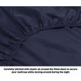 thumbnail image 3 of Oxford Collection 600 Thread Count Deep Pocket Egyptian Quality Cotton Solid Sheet Set (Twin, Navy), 3 of 3