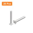 thumbnail image 3 of Unique Bargains M5x0.8x35mm 20Pack Metal Flat Round Head Screws Phillips Drive Machine Bolt, 3 of 5