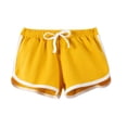 thumbnail image 1 of Toddler Summer Shorts Girls New Girls Athletic Shorts Active Performance Shorts Kids Summer Sports Shorts Running Yoga Shorts with Drawstring Yellow 7 Years, 1 of 3