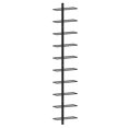 thumbnail image 3 of vidaXL Wall-mounted Wine Racks for 20 Bottles 2 pcs Black Metal, 3 of 4
