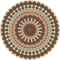 thumbnail image 1 of Ahgly Company Tapis d'Intérieur Lavable en Machine Carré Transitionnel Kaki Or, 3 Pieds Carré, 1 of 7