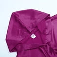 thumbnail image 5 of Hiiyo Big Girl's Silk Satin Bathrobe Solid Color Hooded Kimono Robe Nightgown Sleepwear, 5 of 5