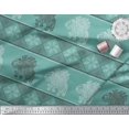 thumbnail image 2 of Soimoi Polyester Crepe Fabric Floral & Elephant Block Print Fabric by Yard 42 Inch Wide, 2 of 3