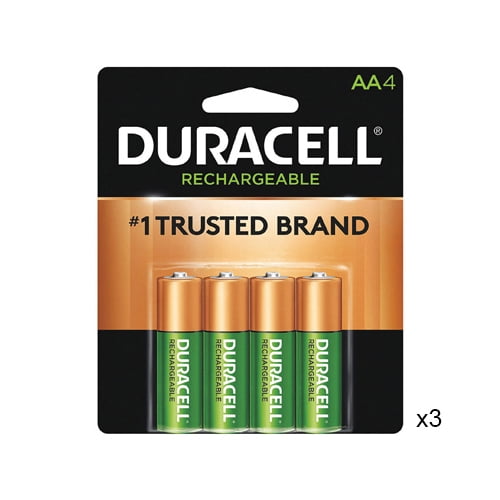 12 x Piles AA Duracell Rechargeables (DX1500) (2500 mAh)