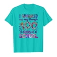 thumbnail image 4 of LUOGENLI T-Shirt pour Filles Enfants Mode Décontractée Imprimé Col Rond Ample Manches Courtes T-Shirt Haut Maxi Hauts Ensemble Été Vert Menthe 12-13 Ans, 4 of 4