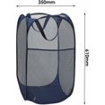 thumbnail image 4 of Jinsinto Laundry Hamper [2 Pack] Collapsible Pop Up Mesh Laundry Basket Laundry Bag Collapsible Laundry Hamper with Handle, Blue, 4 of 5