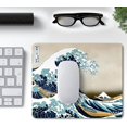thumbnail image 2 of Japanese Mouse Pad Kanagawa Sea Wave Design Gaming Mousepad Non-Slip Rubber Square Small Mouse Pads for Wireless Mouse Laptop Computer Mouse Mat Desk Decorative Accessories Office Supplies, 2 of 5