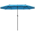 thumbnail image 3 of Patiojoy Parasol de Patio Double Face de 15 Pi, Parasol de Marché Extra-Grand pour l'Extérieur, Bleu, 3 of 7