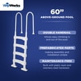 thumbnail image 2 of Vinyl Works SLD2 Resin 60 In Above Ground Swimming Pool Step Ladder, White, 2 of 9