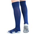 thumbnail image 2 of RXIRUCGD Children's Sports Socks Solid Color Football Socks High Tube Socks Knee High Socks( Dark Blue, Size:S ), 2 of 4