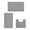 - [Gris] / Tapis de bain en mousse, variante sur Ensemble de Tapis de Bain - 3 Tapis de Bain en Mousse, Velours Polaire Doux, Absorbent et Antidérapants, Lavables à la Machine, Noir, JKODE