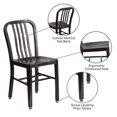 thumbnail image 2 of Black-Antique Gold Metal Indoor-Outdoor Chair, 2 of 9