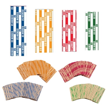100 Pcs Feuilles pour Pièces Assorties Rouleaux Plats pour Pièces Feuilles Kraft Papier 4 Couleurs Penny Nickel Dime Quarter Coin Rolls