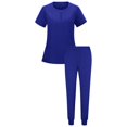 thumbnail image 3 of Ensemble de Sarraus pour Femmes 2 Pcs, Ensemble d'Uniforme d'Infirmière de Jogging Extensible, Hauts Confortables et Respirants et Pantalons Fuselés, 3 of 5