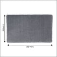 thumbnail image 3 of Tapis de bain en polyester gris foncé uni 3K Hometrends, 3 of 8