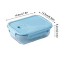 thumbnail image 3 of Birdeem Glass Lunch Box Microwave Safe, 30oz Leakproof Food Storage Container for Office and School, Bento Box with Lid, Dishwasher Safe Glass Meal Prep Containers, 3 of 9