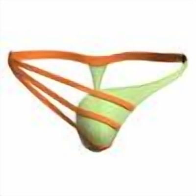 KHONTS Men's Thongs Jockstrap Stretchy G-String Athletic Fitness Muscle Low Rise Briefs Underwear Green M