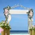 thumbnail image 4 of Artificial Wedding Arch Flowers Floral Arrangement for Living Room  Pink, 4 of 9