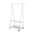 thumbnail image 4 of simhoa Clothing Rack Clothes Hanger Stand on Wheels Rolling Storage Hanging Sturdy Organizer Hallway Space Saving Metal Garment Rack White, 4 of 8