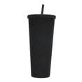 thumbnail image 1 of Gobelet Grande Capacité 710ML24OZ Entièrement Clouté, Mat, Gobelet Réutilisable avec Grand Ouverture, Couvercle Étanche, Paille, 1 of 7
