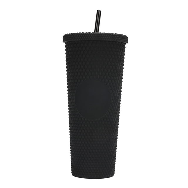 Gobelet Grande Capacité 710ML24OZ Entièrement Clouté, Mat, Gobelet Réutilisable avec Grand Ouverture, Couvercle Étanche, Paille