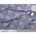 thumbnail image 3 of Soimoi Purple Rayon Fabric Owl & Tree Christmas Printed Fabric 1 Yard 56 Inch Wide, 3 of 5